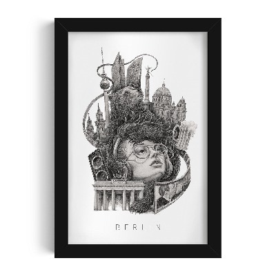 Obraz w czarnej ramce Berlin Czarno-białe autorka Alicja Kocurek