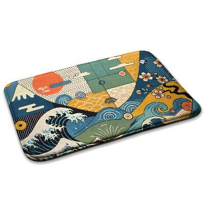 Dywanik kuchenny Fale Japońska sztuka