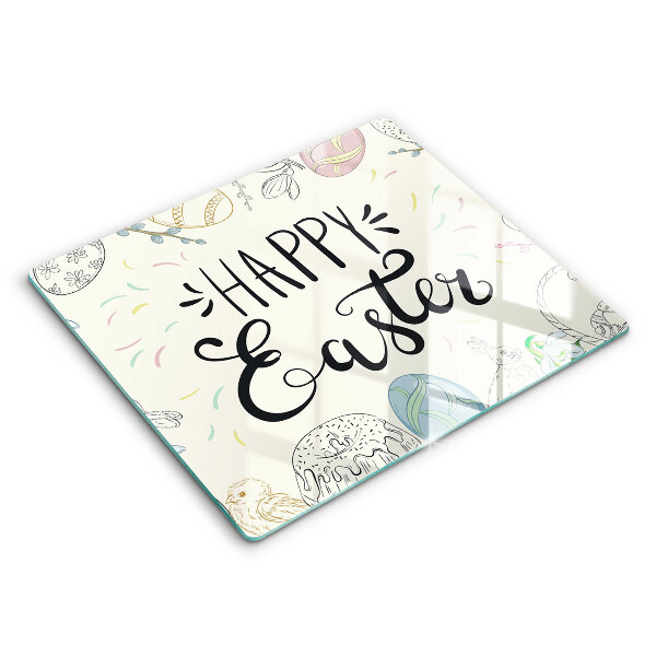 Deska do krojenia 60x52 cm Napis Happy Easter