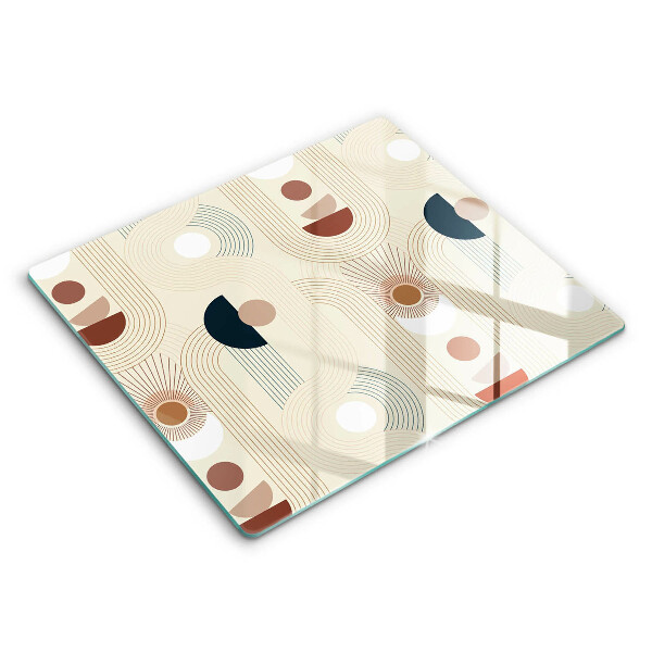 Deska do krojenia 60x52 cm Geometria boho kształty
