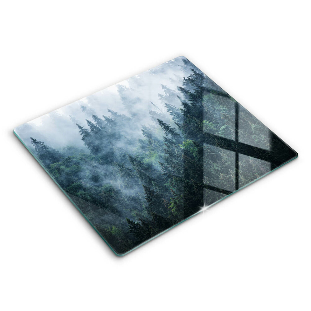Deska do krojenia 60x52 cm Las drzewa i mgła