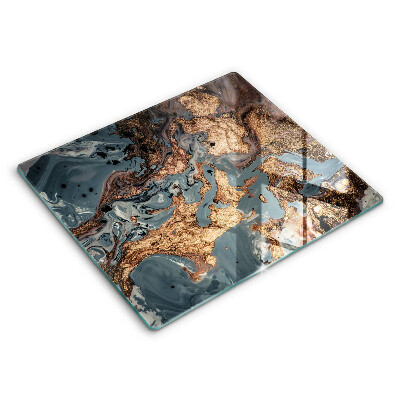 Deska do krojenia 60x52 cm Złota struktura skały