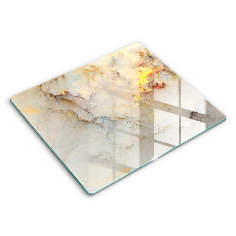 Deska kuchenna 60x52 cm Tekstura marmur ze złotem