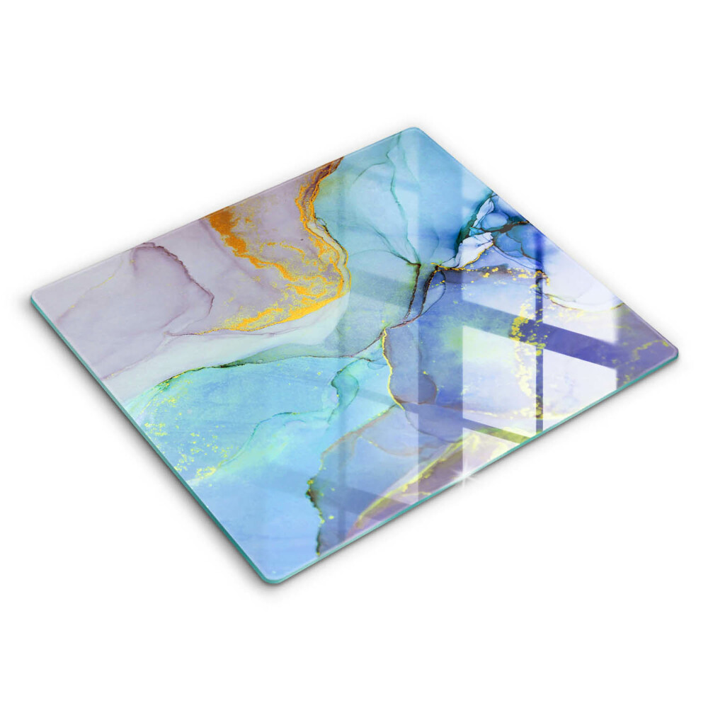 Deska kuchenna 60x52 cm Pęknięty kamień złoto