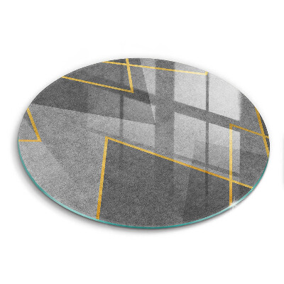 Deska kuchenna szklana okrągła Ostre kształty