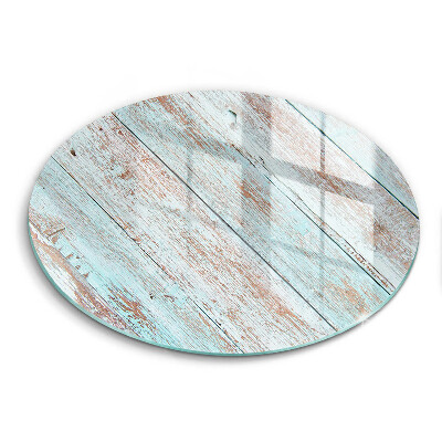 Szklana deska do krojenia okrągła Stare deski vintage