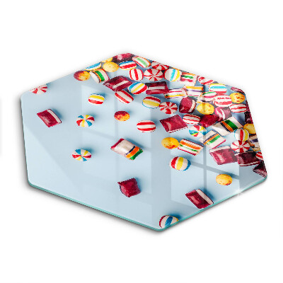 Deska do kuchni sześciokątna Kolorowe cukierki