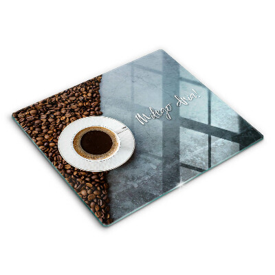 Deska szklana 60x52 cm Filiżanka kawy Miłego dnia!