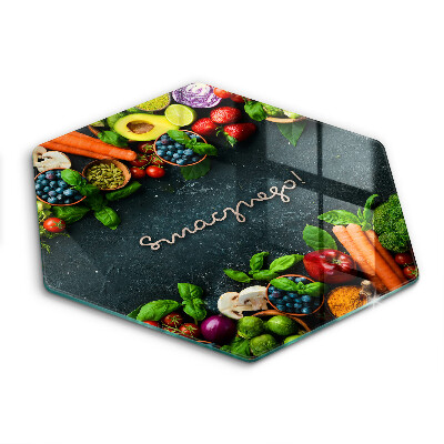 Deska do krojenia na blat Owoce i Warzywa, Smacznego!