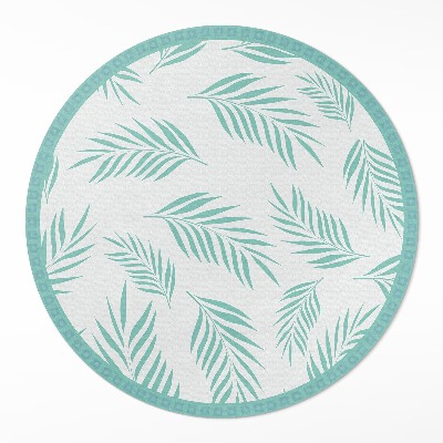 Dywan winylowy okrągły Gałązki palmowe tropikalne liście