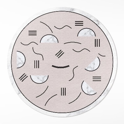 Dywan winylowy okrągły Abstrakcyjne kształty styl boho