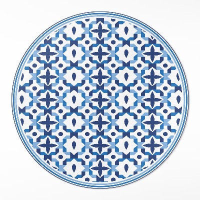 Dywan winylowy okrągły Hiszpańska mozaika ozdobny wzór