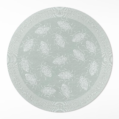 Dywan winylowy okrągły Owady robaczki vintage