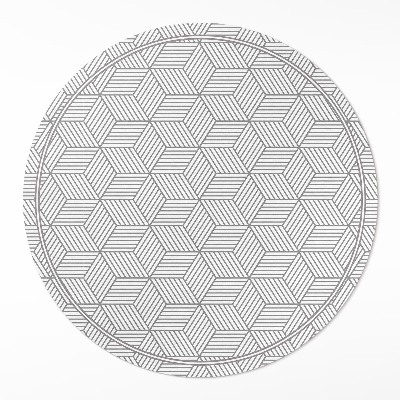 Dywan winylowy okrągły Geometryczna mozaika drobne wzornictwo