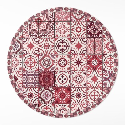 Dywan winylowy okrągły Mozaika wzorzystych kafelków