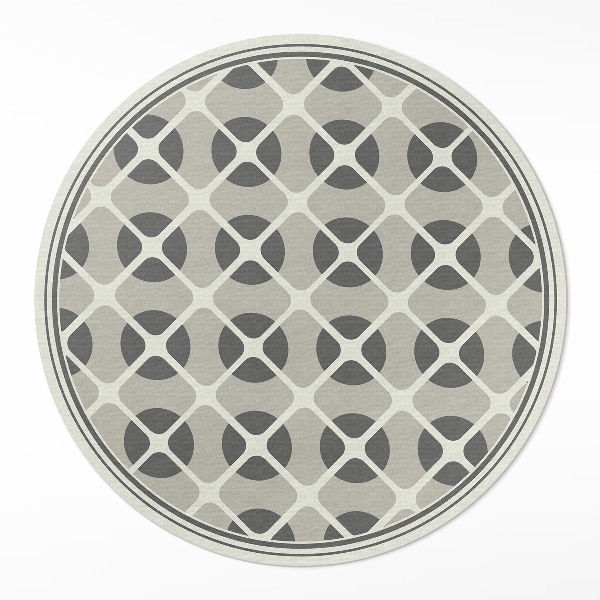Dywan winylowy okrągły Minimalistyczna mozaika geometryczne kształty