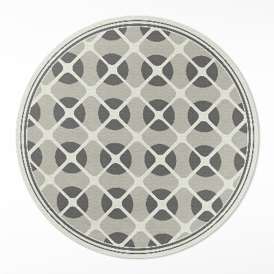 Dywan winylowy okrągły Minimalistyczna mozaika geometryczne kształty