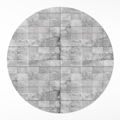 Dywan winylowy okrągły Jasne kamienne płytki industrialne kafelki