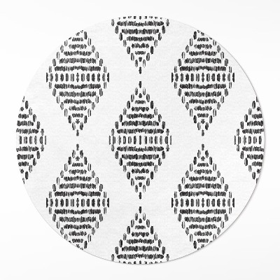 Dywan winylowy okrągły Romby z kresek