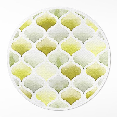 Dywan winylowy okrągły Marokańskie cytryny akwarelowa mozaika