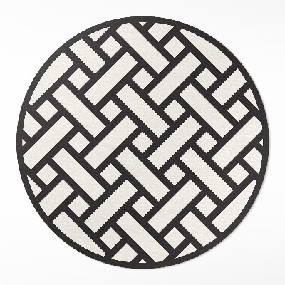 Dywan winylowy okrągły Prosta plecionka ilustracja wikliny