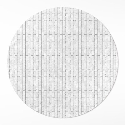 Dywan winylowy okrągły Jasna cegiełke elegancka mozaika