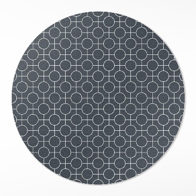 Dywan winylowy okrągły Okręgi geometryczny wzór regularny