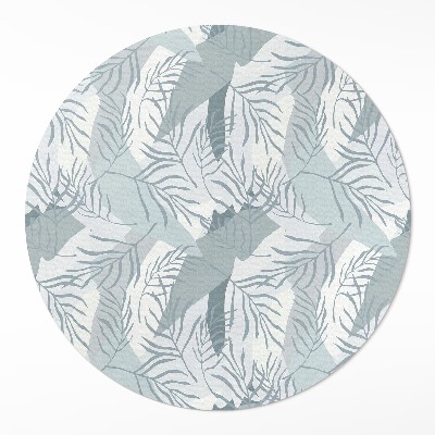 Dywan winylowy okrągły Delikatne gałązki na jasnym tle