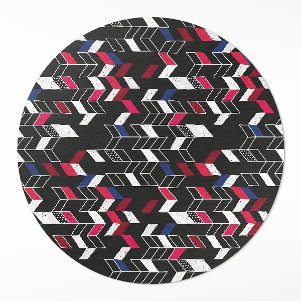 Dywan winylowy okrągły Nowoczesny design modny wzór geometryczny