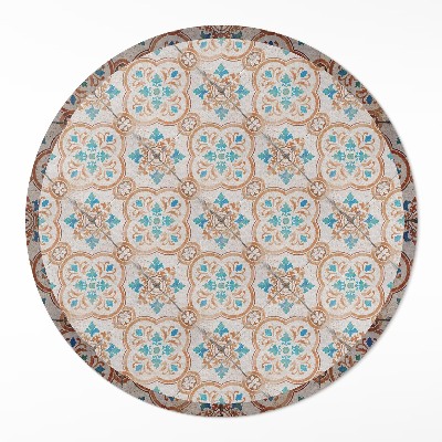 Dywan winylowy okrągły Antyczne wzornictwo piękna mozaika