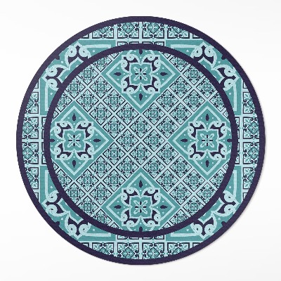 Dywan winylowy okrągły Ozdobne kafelki w hiszpańskim stylu