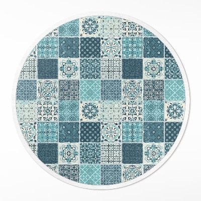 Dywan winylowy okrągły Wzorzysta mozaika dekoracyjne kafelki