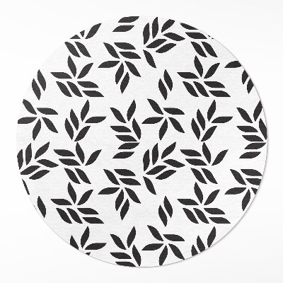 Dywan winylowy okrągły Minimalistyczny wzór listków