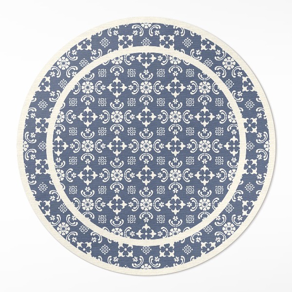 Dywan winylowy okrągły Drobne ornamenty w eleganckim stylu