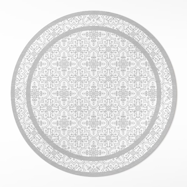 Dywan winylowy okrągły Piękne ornamenty w eleganckim stylu