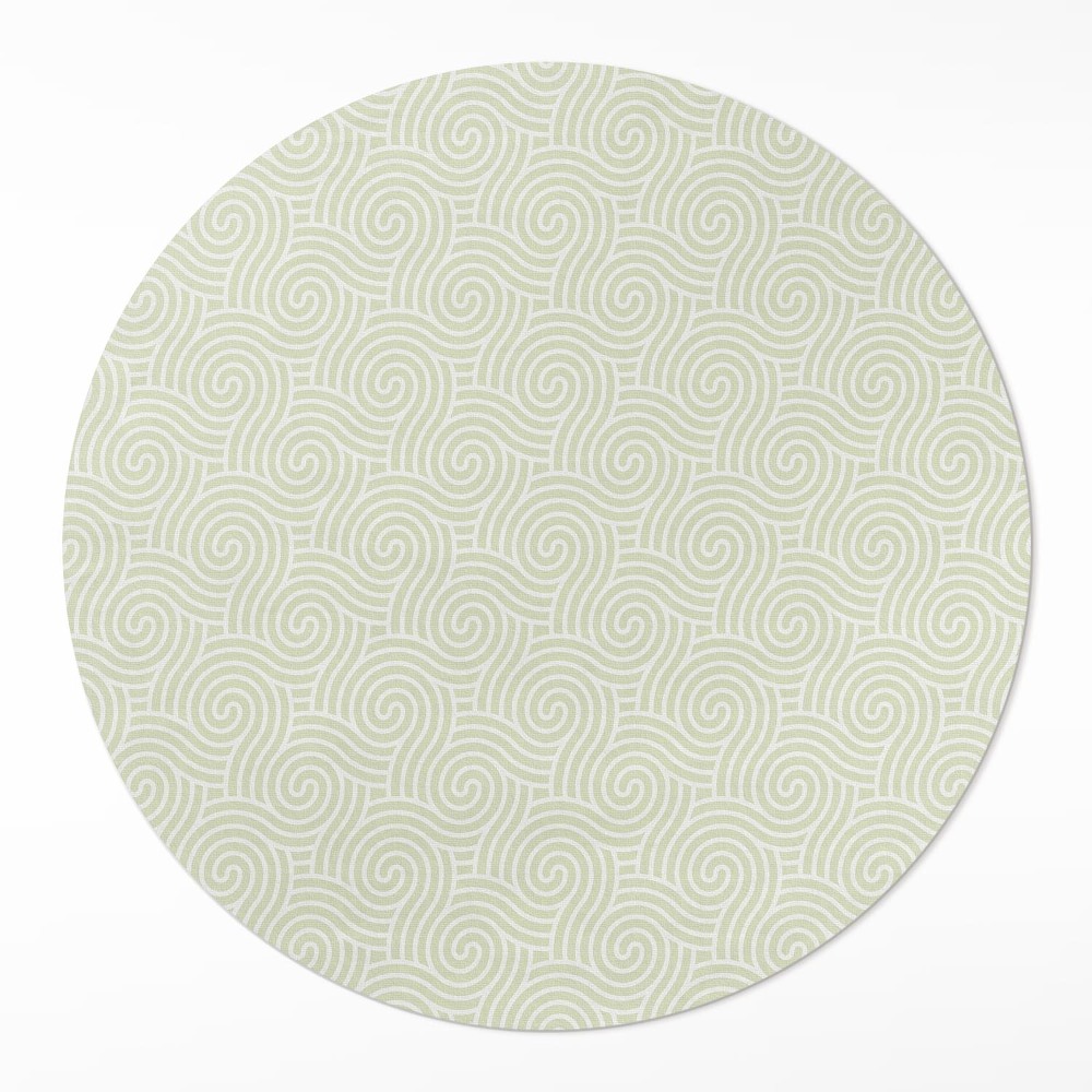 Dywan winylowy okrągły Abstrakcyjny ornament spirale styl art deco