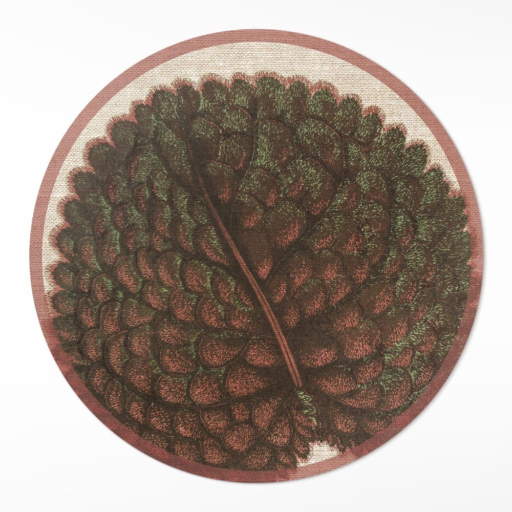 Dywan winylowy okrągły Artystyczny liść