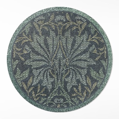 Dywan winylowy okrągły Roślinne i kwiatowe ornamenty