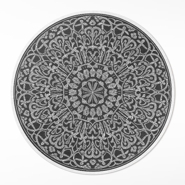 Dywan winylowy okrągły Orientalna mandala geometryczna arabeska - Wallfluent.pl