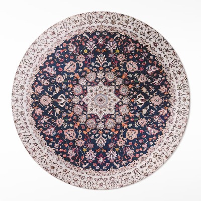 Dywan winylowy okrągły Vintage ozdobny wzór mandala w starym stylu - Wallfluent.pl