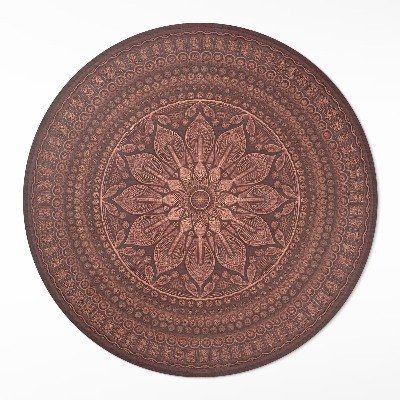 Dywan winylowy okrągły Orientalna mandala wzór dekoracyjny boho - Wallfluent.pl