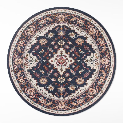 Dywan winylowy okrągły Vintage dekoracyjny wzór w stylu perskim