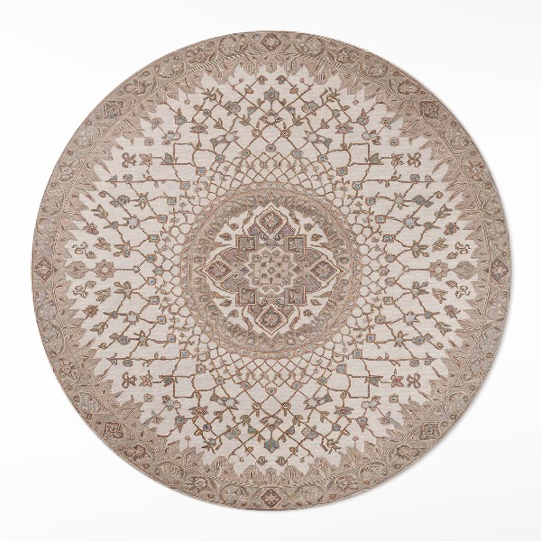 Dywan winylowy okrągły Ornament w starym stylu mandala vintage - Wallfluent.pl