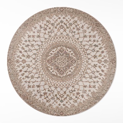 Dywan winylowy okrągły Ornament w starym stylu mandala vintage - Wallfluent.pl