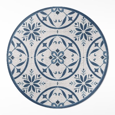 Dywan winylowy okrągły Delikatne płytki styl portugalski vintage - Wallfluent.pl