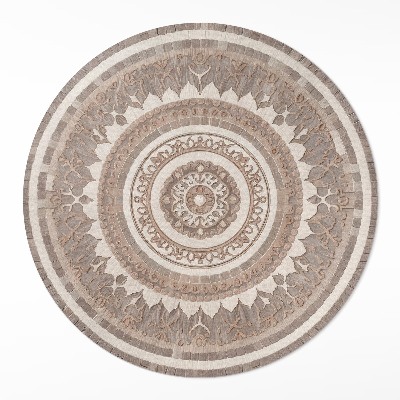 Dywan winylowy okrągły Dekoracyjny ornament w antycznym stylu - Wallfluent.pl
