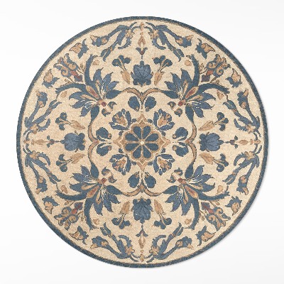 Dywan winylowy okrągły Ornament w stylu rokoko mandala vintage - Wallfluent.pl