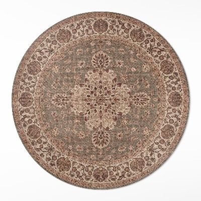 Dywan winylowy okrągły Ornamenty inspirowane perską sztuką