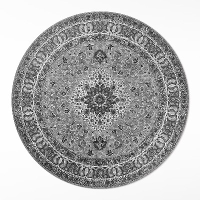 Dywan winylowy okrągły Szara harmonia