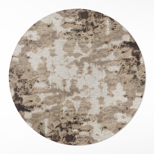 Dywan winylowy okrągły Brązowe plamy vintage - Wallfluent.pl